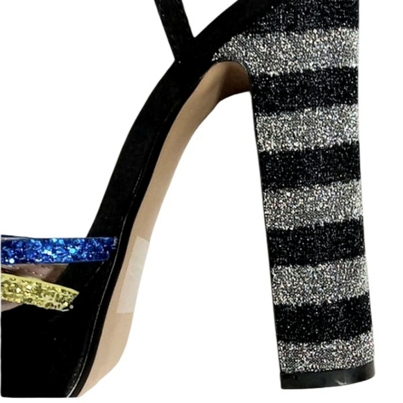 Betsey Johnson Tobie Embellished Platform Heeled Sandals - Picture 13 of 16